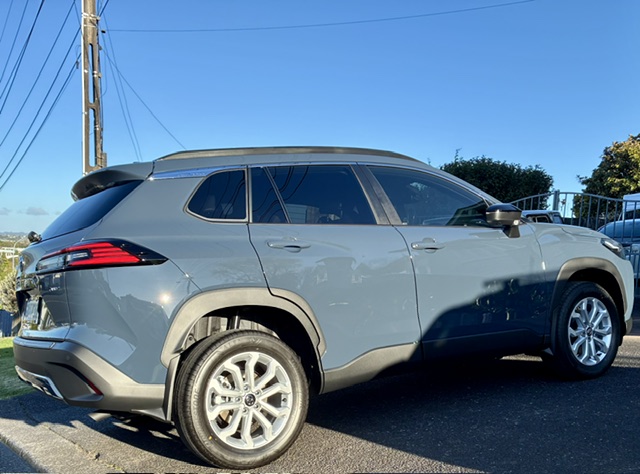 Toyota Corolla Cross, rear three-quarter view